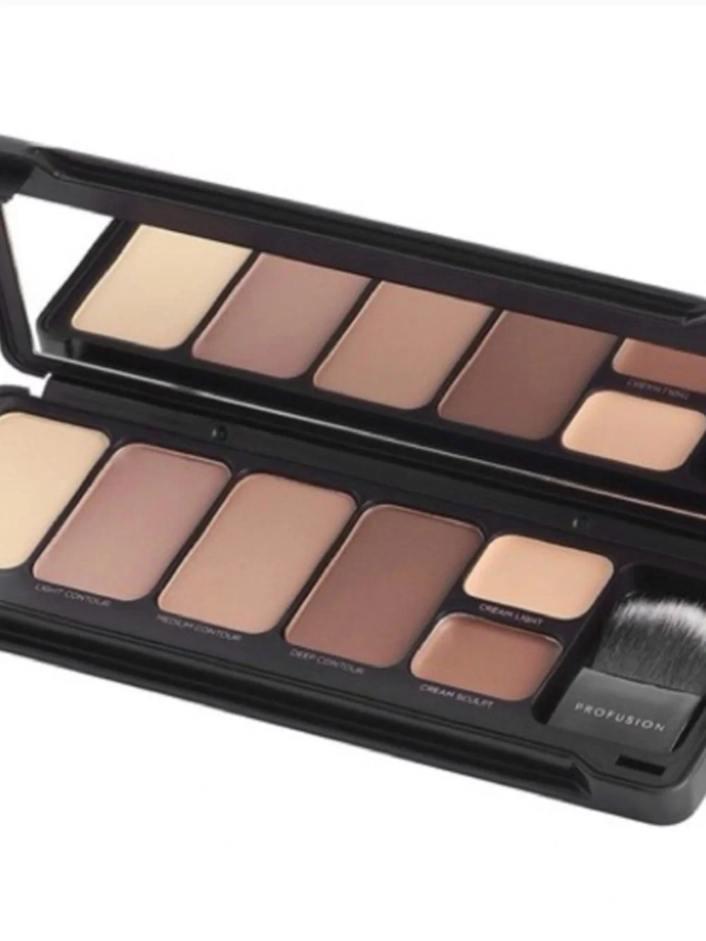 Profusion Cosmetics Contour Palette Case with Brush, Pressed Powder & Cream